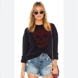Natalie Skull Sweater in Navy & Port sweater